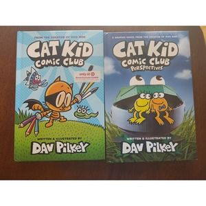 Dav Pilkey Cat Kid Comic Club Series #1 & #2 HARDCOVER 2022